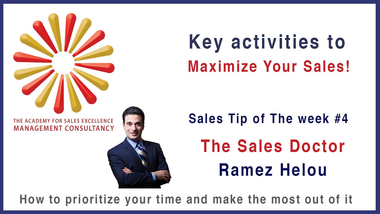 Key activities to maximies your sales
