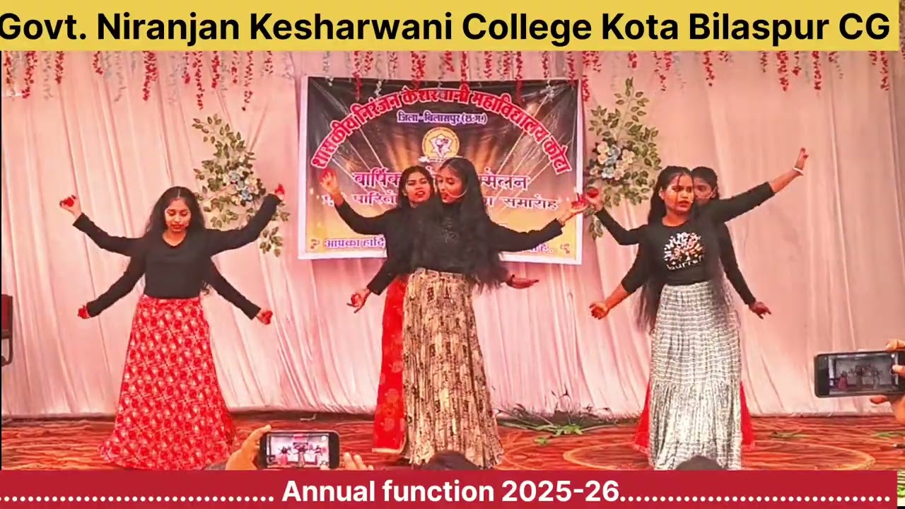 Annual Function 2025-26: Govt. Niranjan Kesharwani College Kota Bilaspur CG : Anusuiya and  Groups