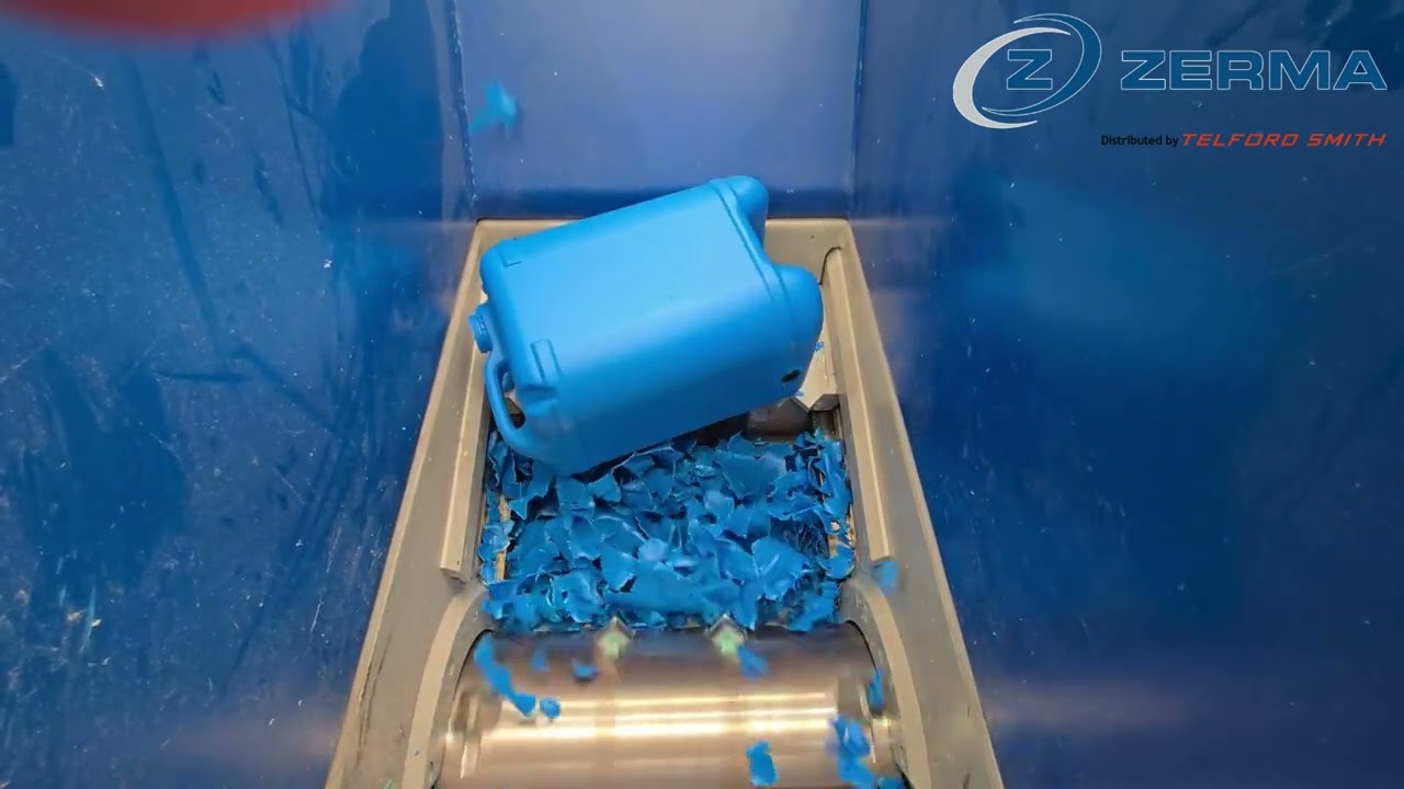 Zerma ZHS 600 Shredder - Shredding HDPE Drums 20lt and 25lt