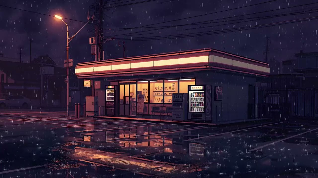 Rainy Nights in Tokyo: A Midnight Konbini Ambience #rainambience