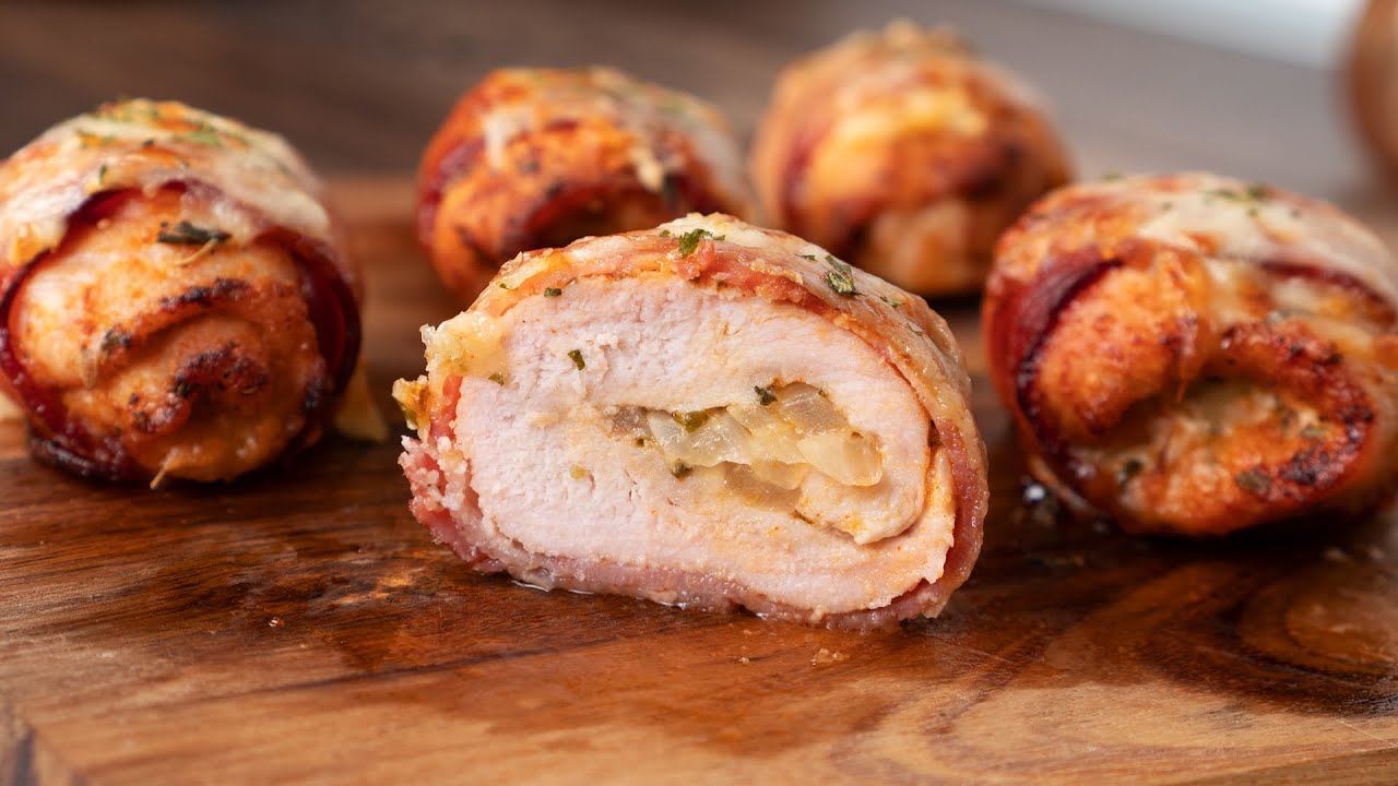 C&oacute;mo Hacer Rollitos de Pollo y Bacon Rellenos en Air Fryer &iexcl;F&aacute;ciles y Deliciosos!