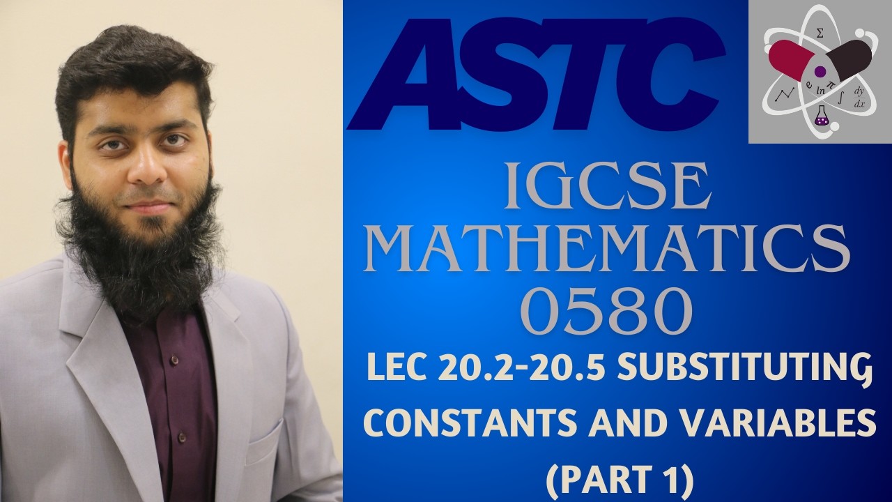 CAIE IGCSE Maths 0580 | Functions | Lec 20.2-20.5 Substituting Constant and Variables in f(x) Part 1