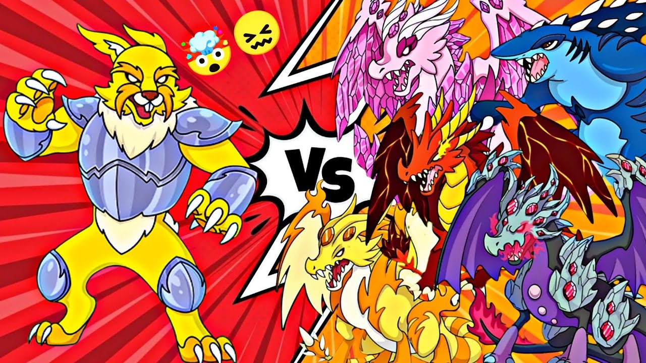 Tholanyx vs 5 legendary 😈 dynamons battle 🤯 in dynamons world | Dynamons world new update