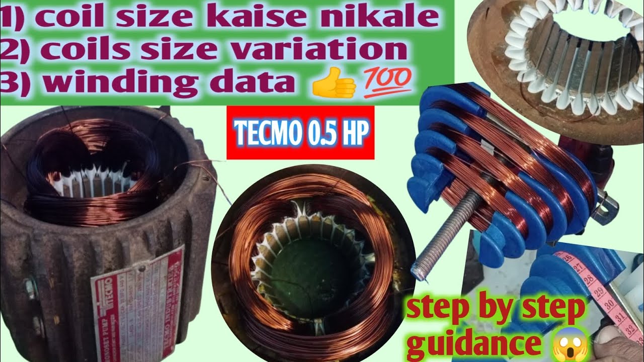 0.5 hp motor winding!tecmo 0.5 hp water pump winding data!kvl technical