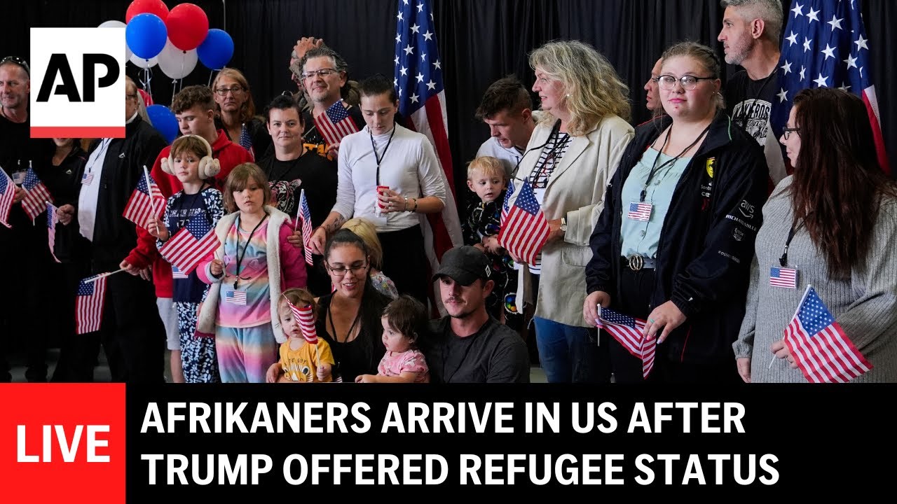 LIVE: Afrikaners arrive in the US after Trump offered them refugee status