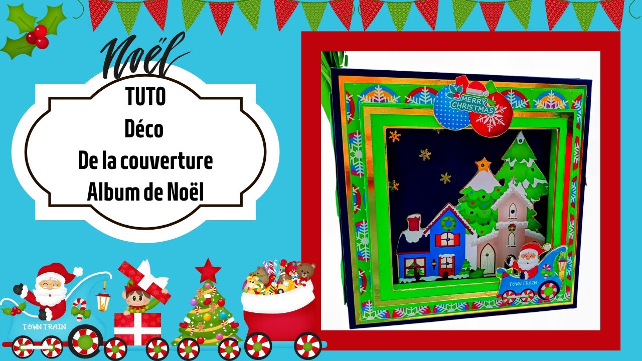 Scrapbooking Déco couverture de l'album popup de Noël #scrapbooking  #scrapbook  #popupalbum