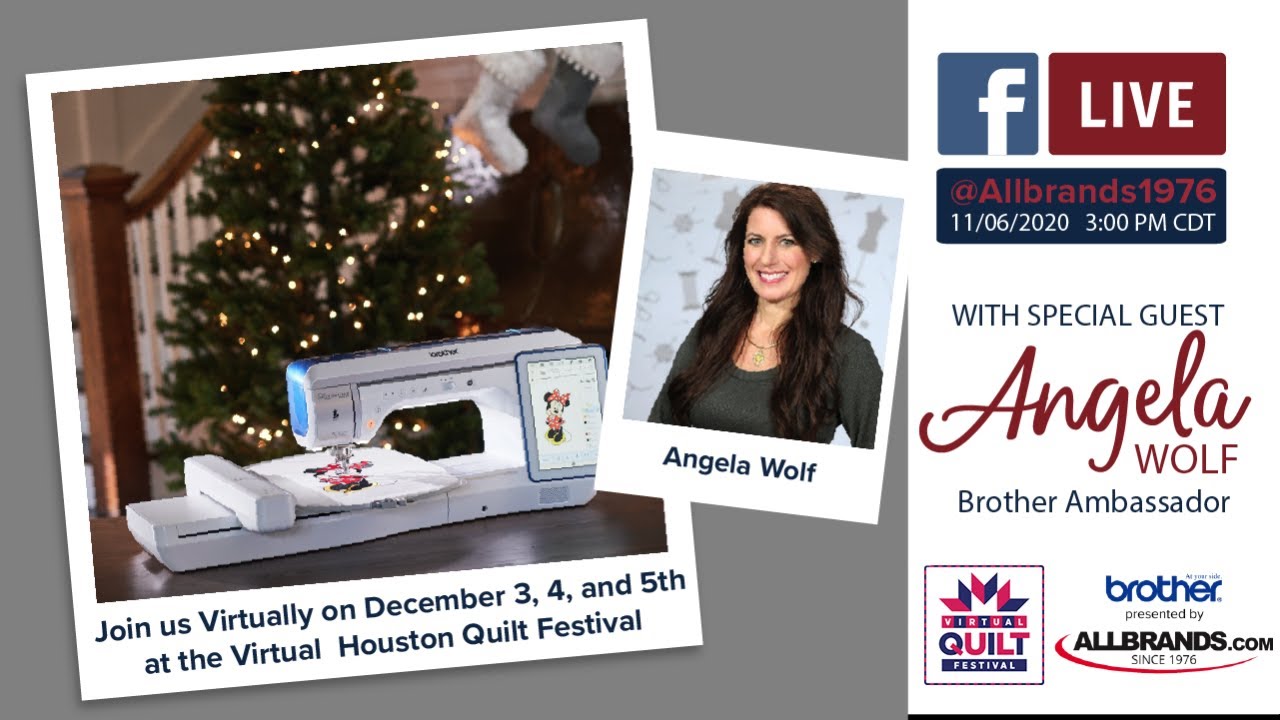 Join us December 3-5th at the Virtual Houston Quilt Festival from Angela Wolf!