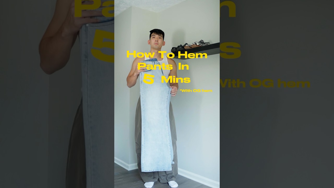 How to hem your pants/jeans with the original hem #sewing #tutorial #fashion