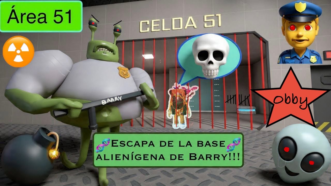 Escape de la PRISIÓN DE BARRY EN EL ÁREA 51 de ROBLOX!!!!!