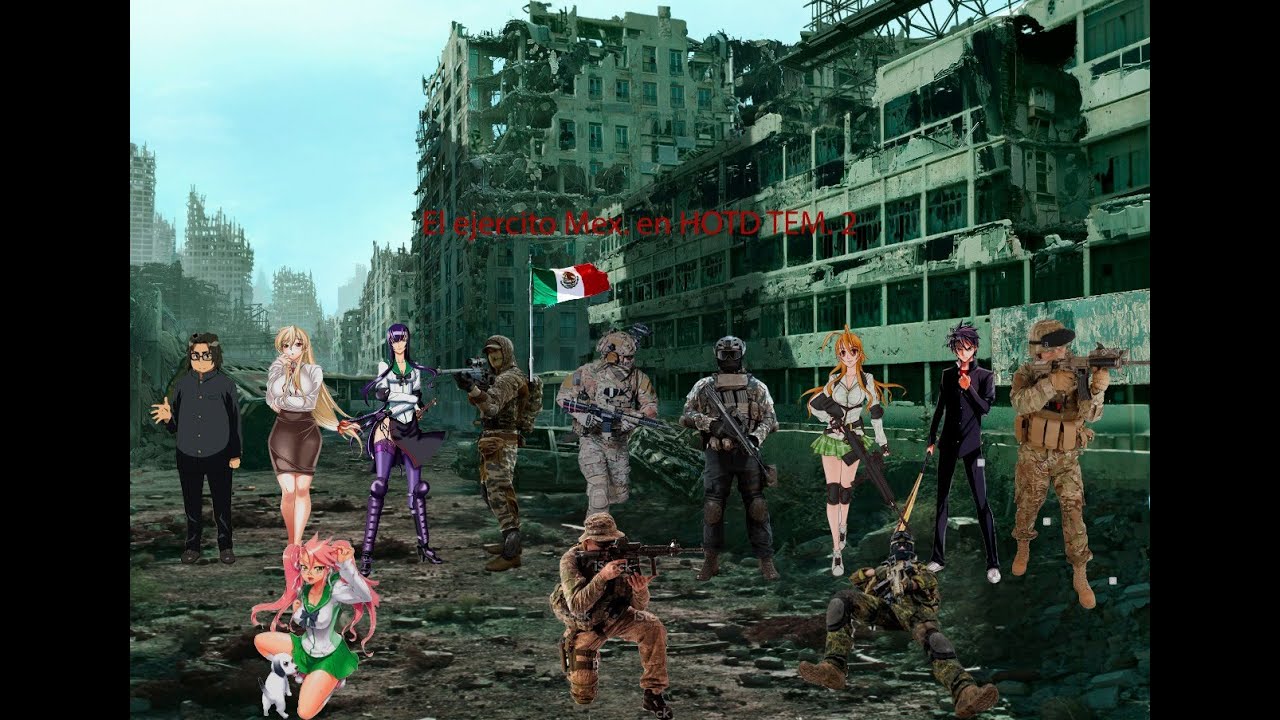 El Ejército Mexicano en High School of the Dead Capítulo 2 Temp  2