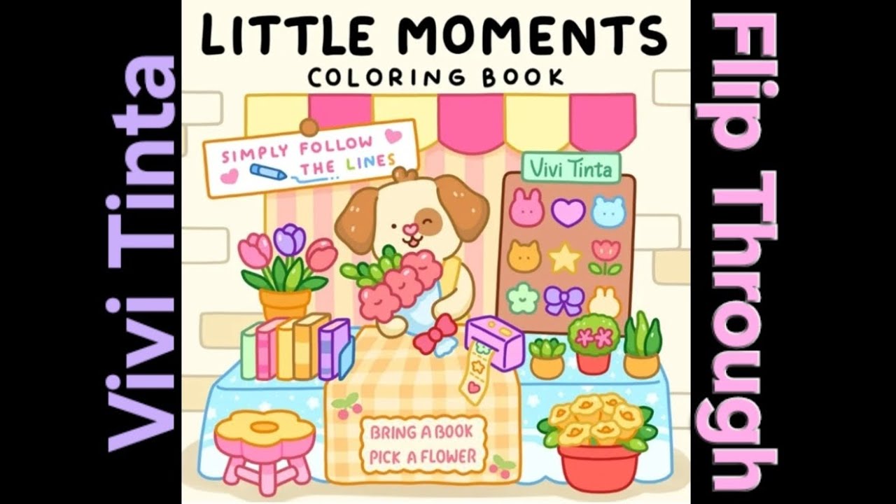 Little Moment Color By Line Coloring Book for Adults by Vivi Tinta Flip Through