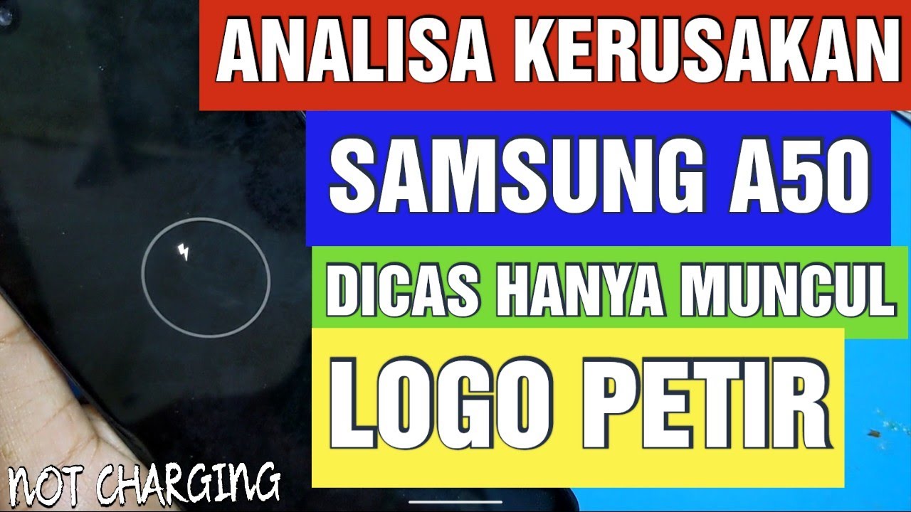 SOLUSI SAMSUNG A50 DICAS HANYA MUNCUL LOGO PETIR BULAT | TIDAK MENGISI