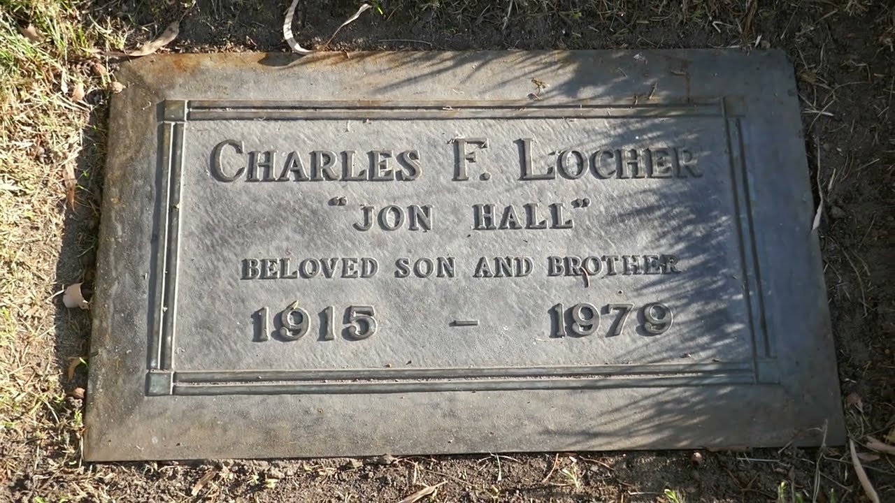 Actor Jon Hall Grave Forest Lawn Hollywood Hills Los Angeles California USA October 9, 2022