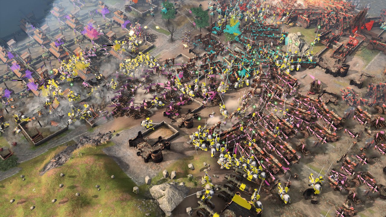 Age of Empires 4 - 4v4 TITANIC MAX RESOURCES 500 POP BATTLE | Multiplayer Gameplay