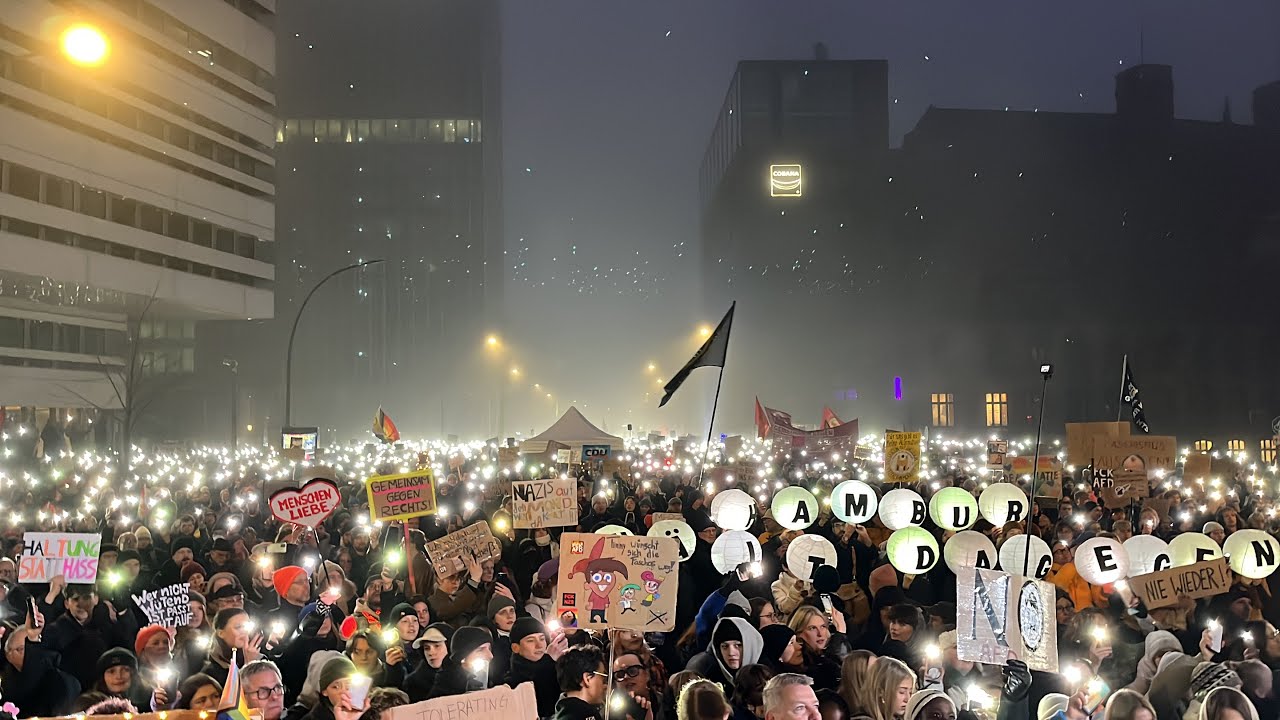 &hearts;️Hamburg singt &bdquo;Wehrt euch, leistet Widerstand&ldquo; 01.02.2025 F&uuml;r die Demokratie, gegen Rechts #fckafd