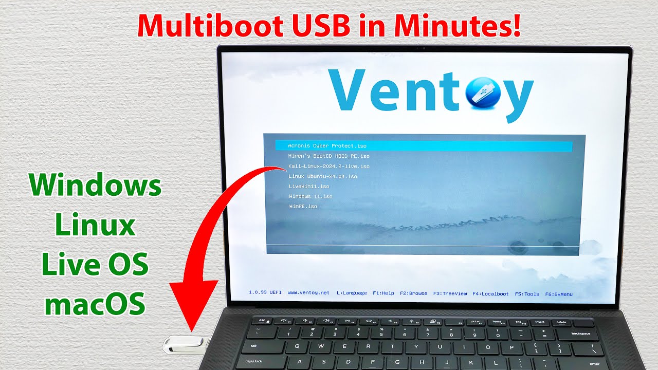 Создайте мультизагрузочный USB-накопитель в 2025 году с помощью Ventoy | Простая загрузка ISO-файлов