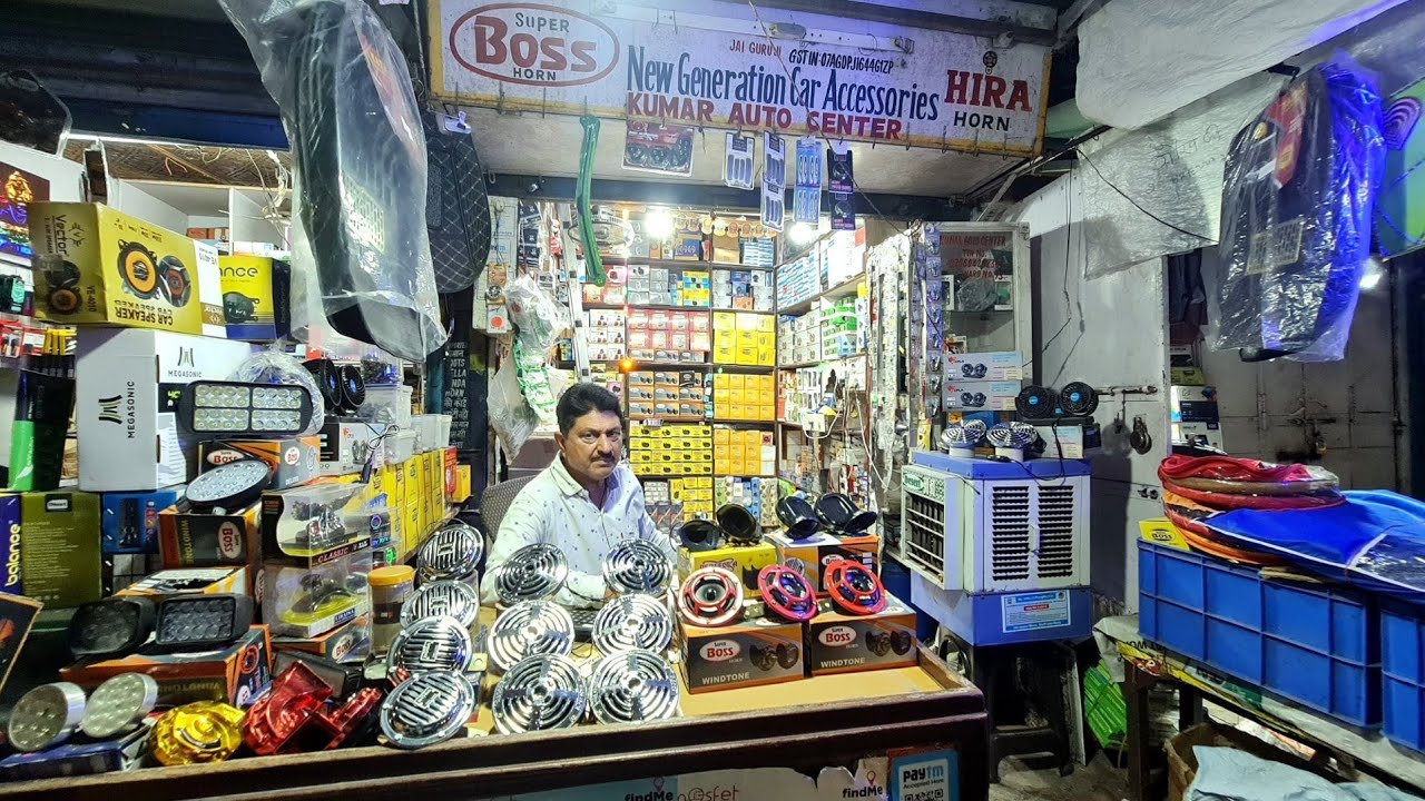 chepset car accessories Market, kashmiri gate car accessories Market ,हॉर्न lights
