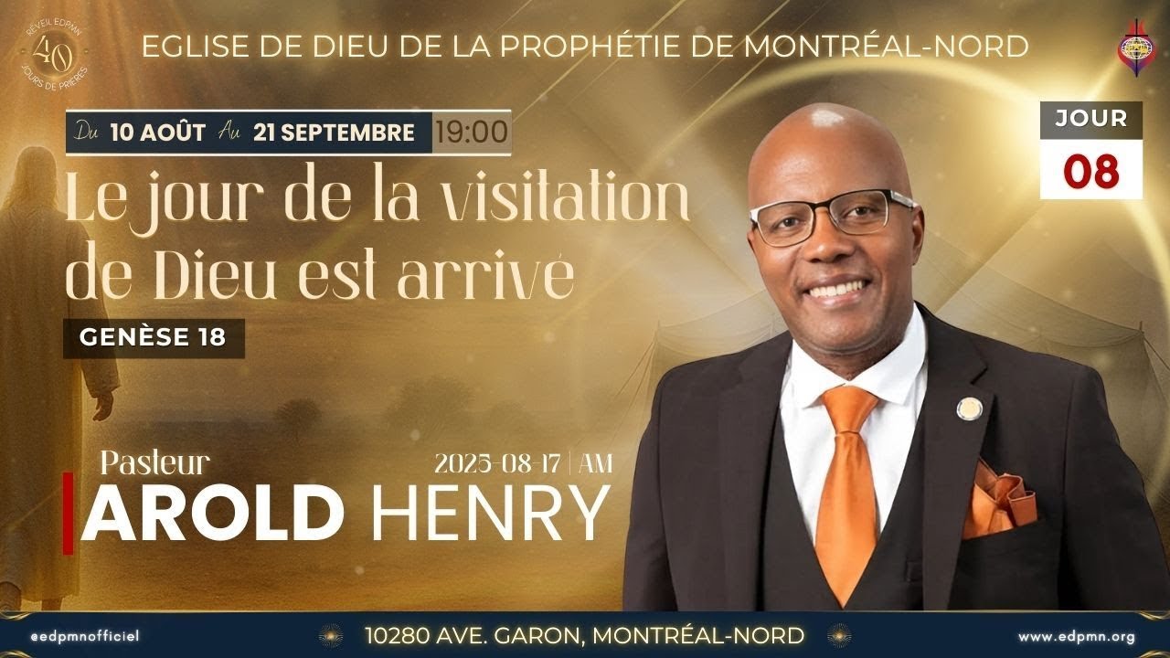 RÉVEIL EDPMN 2025 | 40 JOURS | MESSAGE 09 PM : PASTEUR AROLD HENRY