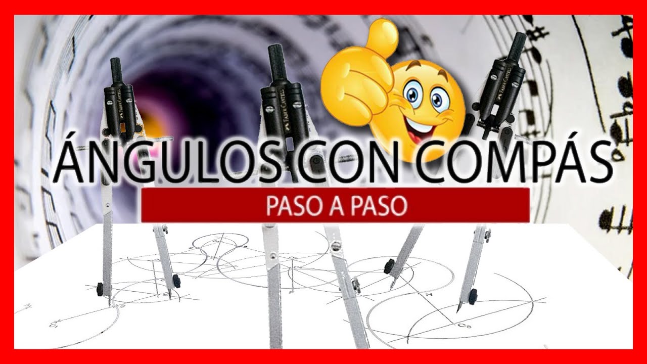 ÁNGULOS CON COMPAS Aprende a trazarlos todos | Dibujo técnico fácil