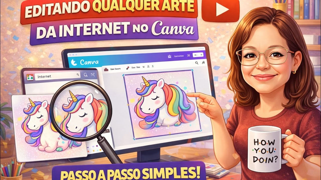 Como Editar Qualquer Arte da Internet no Canva (Passo a Passo Fácil). Sublimação descomplicada.