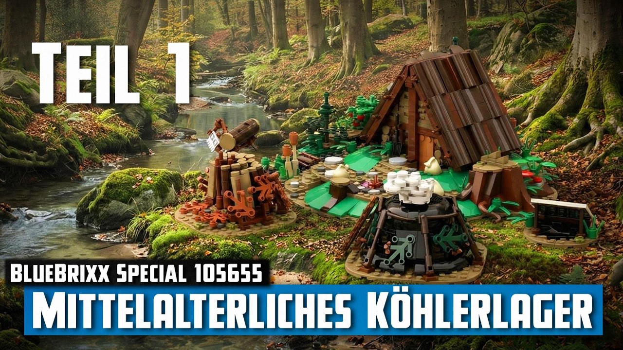 BlueBrixx Special 105655 - Mittelalterliches Köhlerlager (2023) | Aufbau - Live-Bauen #1