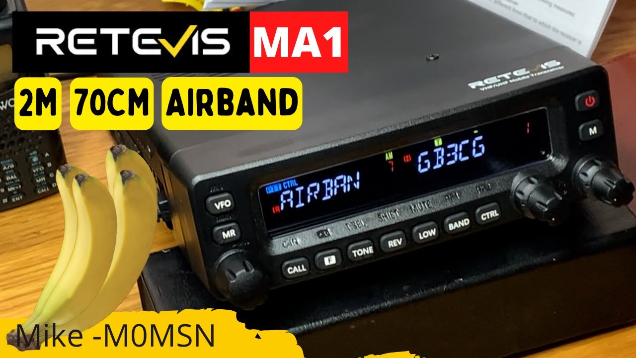Retevis MA1 Ham Radio 2M-70CM Mobile Radio With Air Band