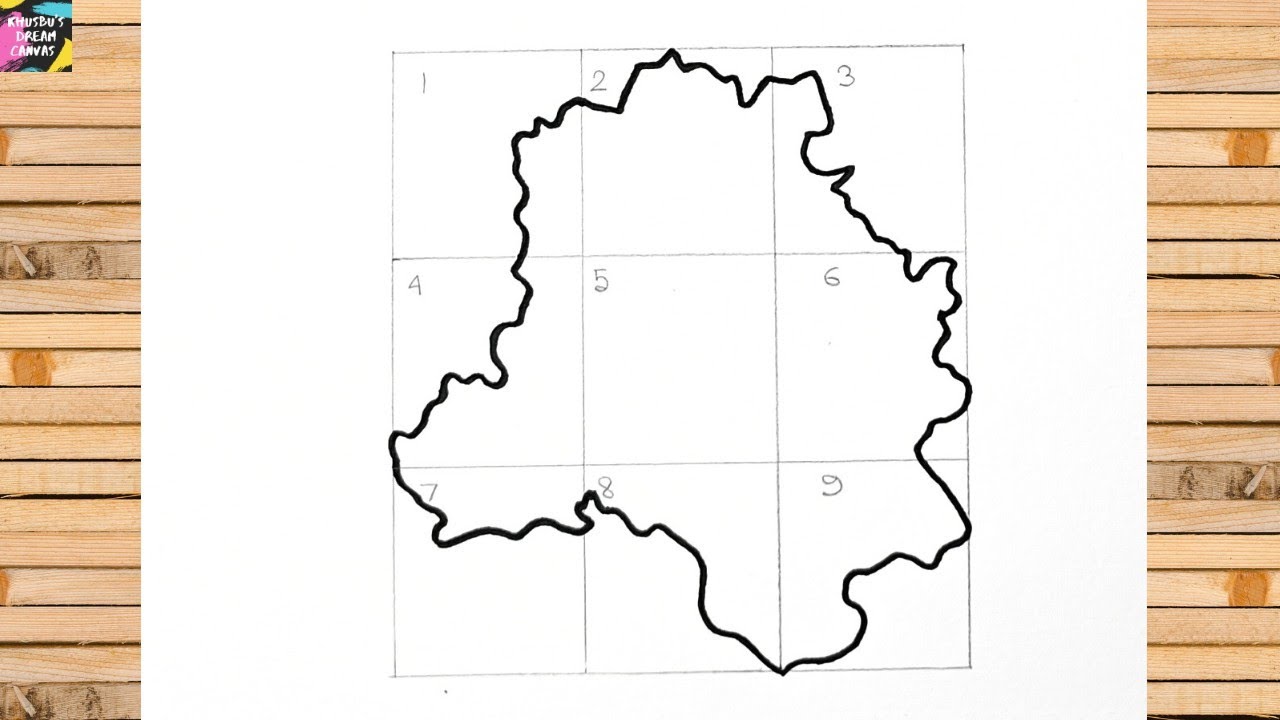 Delhi Map Drawing Easy | Step-by-Step Tutorial for Students & Beginners