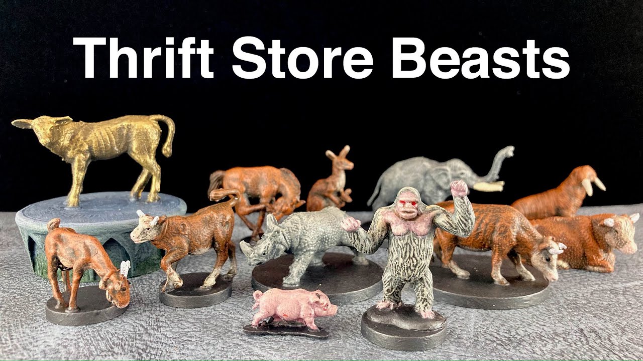 Tabletop Animals made from Thrift Store Beasts