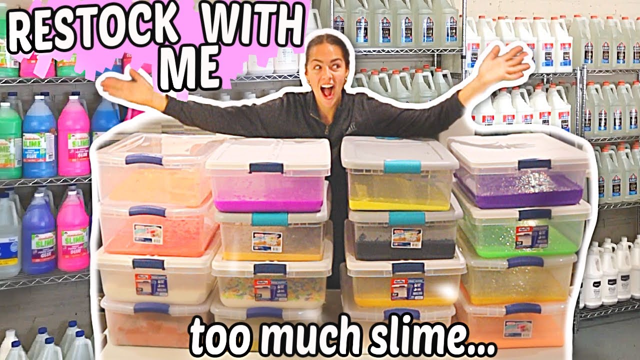 RESTOCK MY SLIME SHOP WITH ME! i finally did it...🐸 ☕