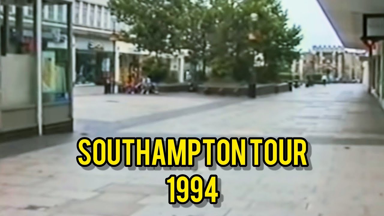 Southampton 1994 WestQuay site, Tyrell & Green, University, Marlands, Titanic Memorial Video Tour