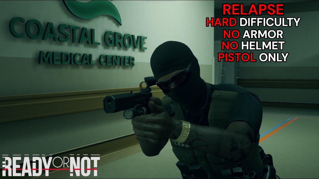Relapse - Hard Difficulty Pistol Only - no Armor no Helmet - True Solo - Ready or Not