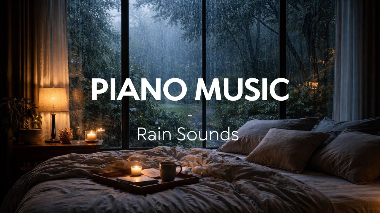 Relaxing Piano Music and Rain Sounds- 3 HOURS- Sleep, Stress Relief