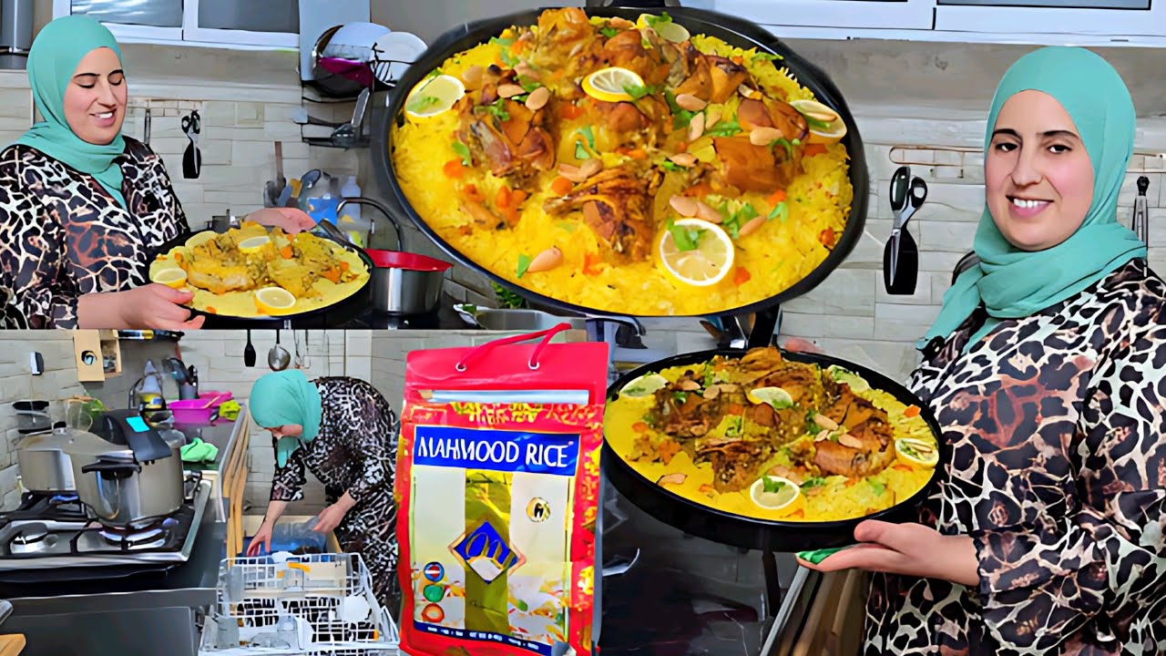صينية رز بالدجاج مثل الباييلا 👌 وجبة خفيفة وسريعة للعشاء