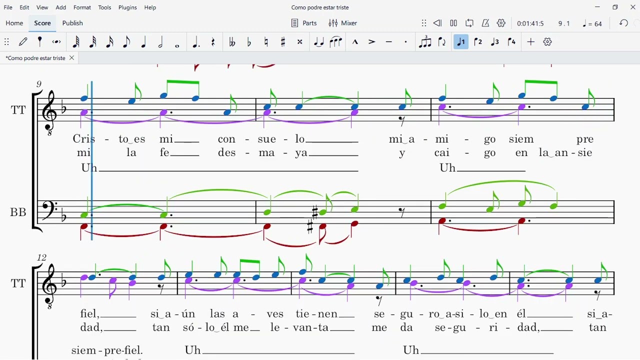 Como podre estar triste 1erTenor