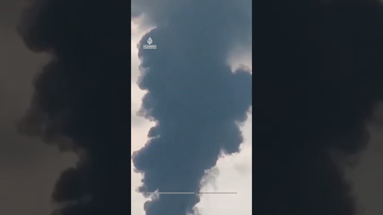 Smoke rises over Mashhad, Iran, following strike near airport 