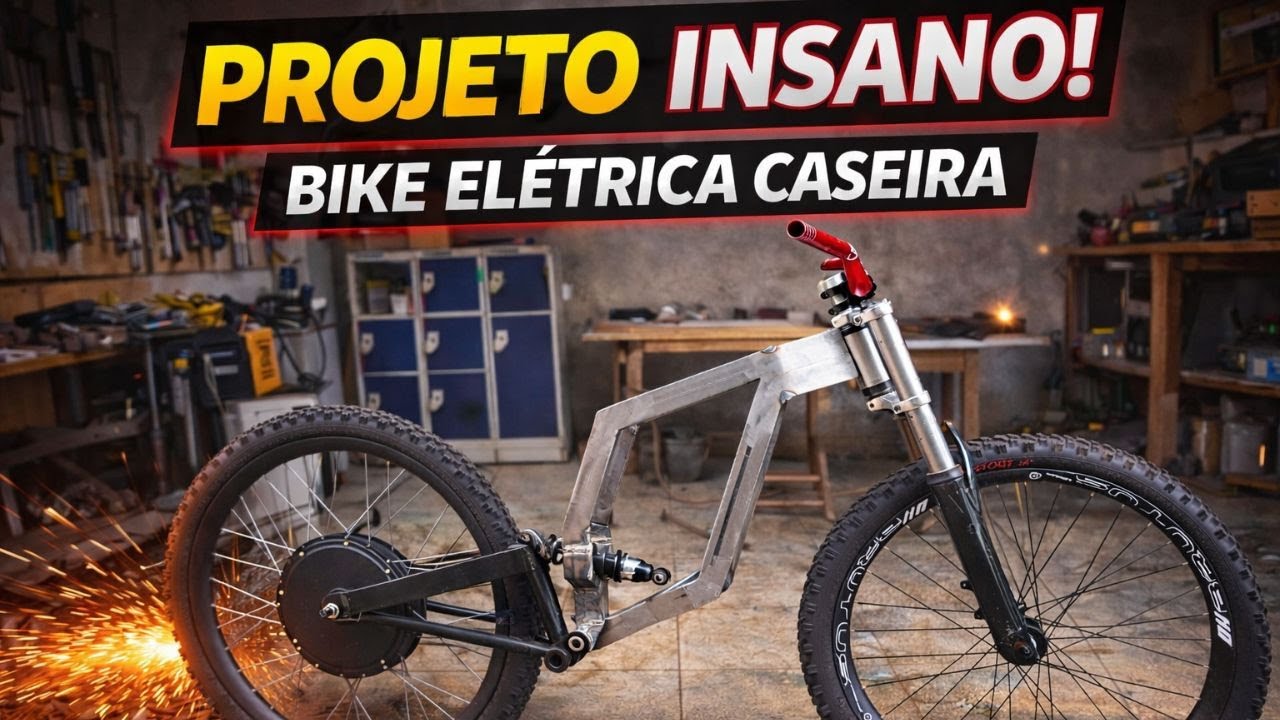 CONSTRUÍ ESSA BIKE ELÉTRICA CASEIRA Super Potente!