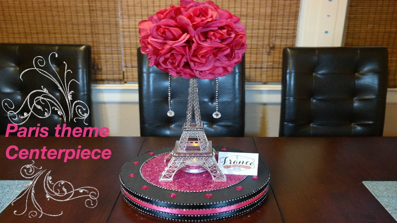 DIY Centerpiece ideas / Paris Theme Eiffel Tower Centerpiece