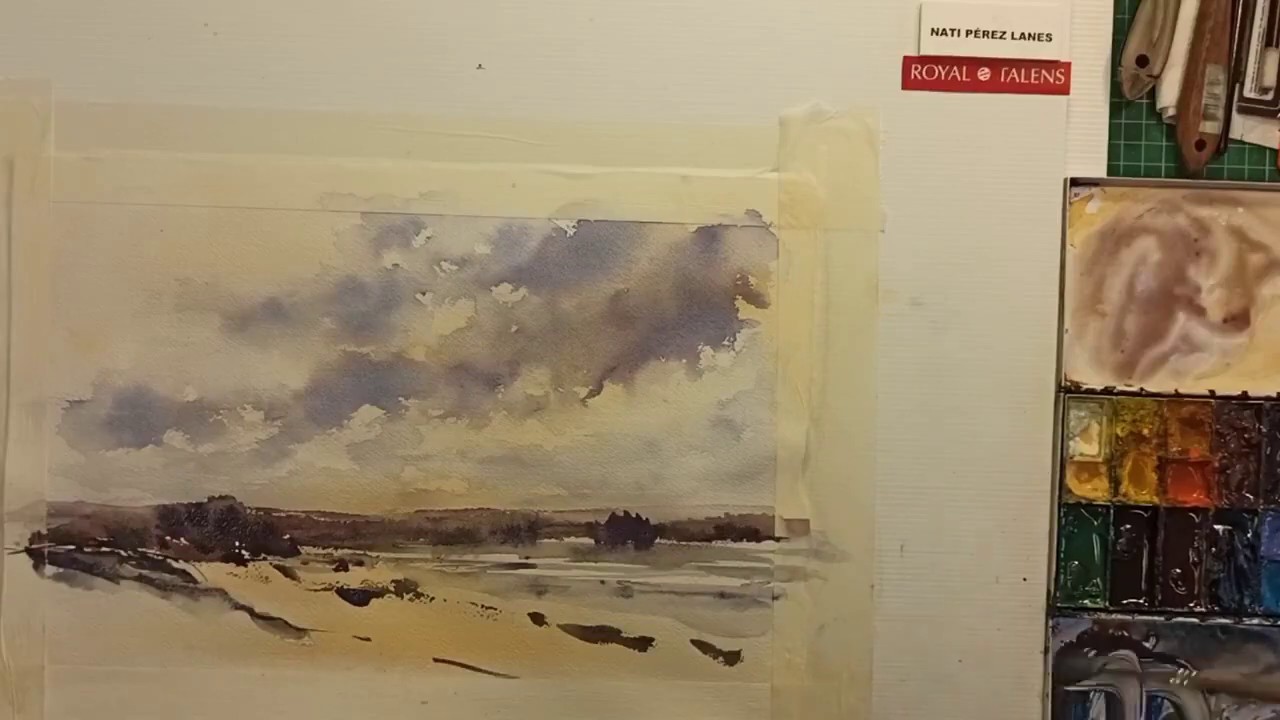 Taller de Acuarela Ejercicio Paisaje Cálido