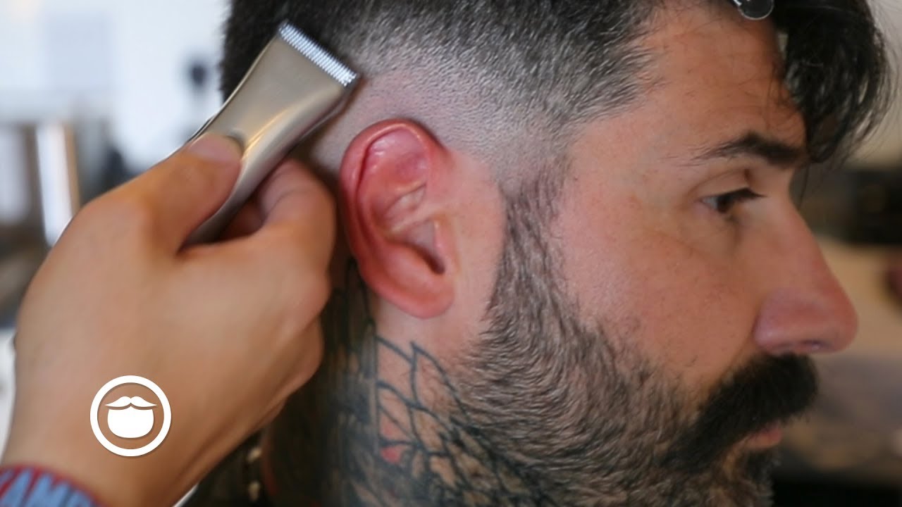 My Friend Gives Me a Skin Fade Side Part Haircut in His Home