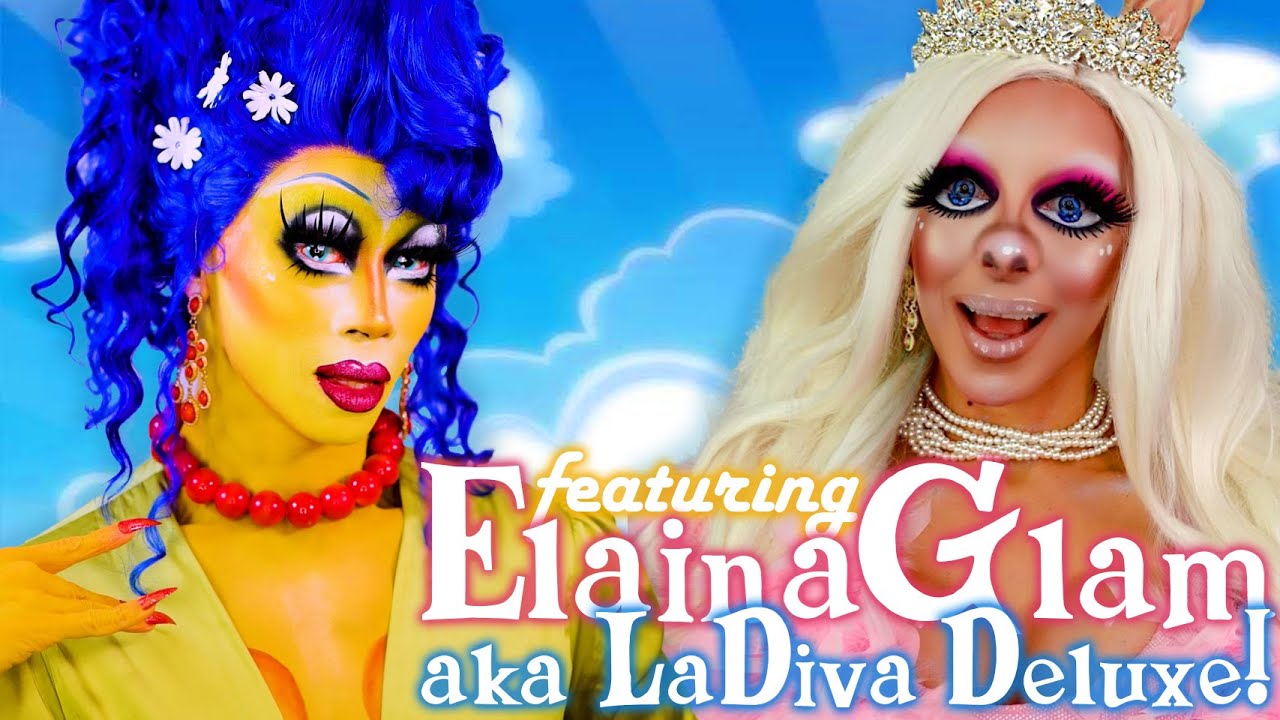 CARTOON DRAG DIVA MAKEUP | featuring Elaina Glam aka LaDiva Deluxe!