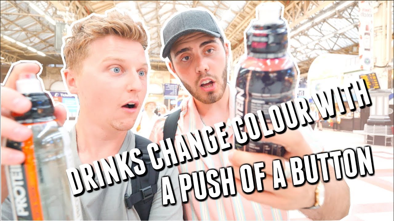 We try this new drink that changes colour at the push of a button