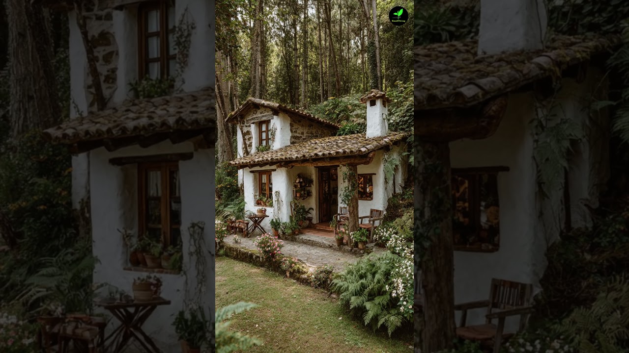 A Small Stone House with Mediterranean Charm in a Peaceful Forest