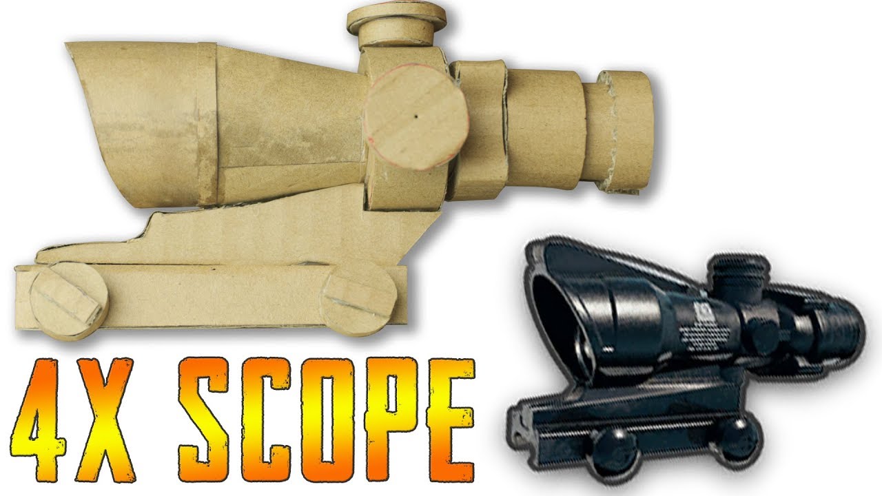 How To Make 4x ACOG Scope in PUBG From Cardboard | Diy Pubg Item By King OF Crafts