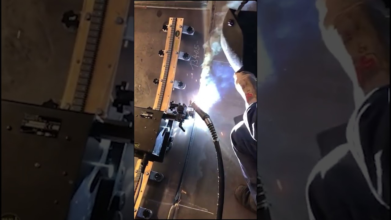 Universal Bug-O-Matic welding a 4.3 m diameter pressure vessel