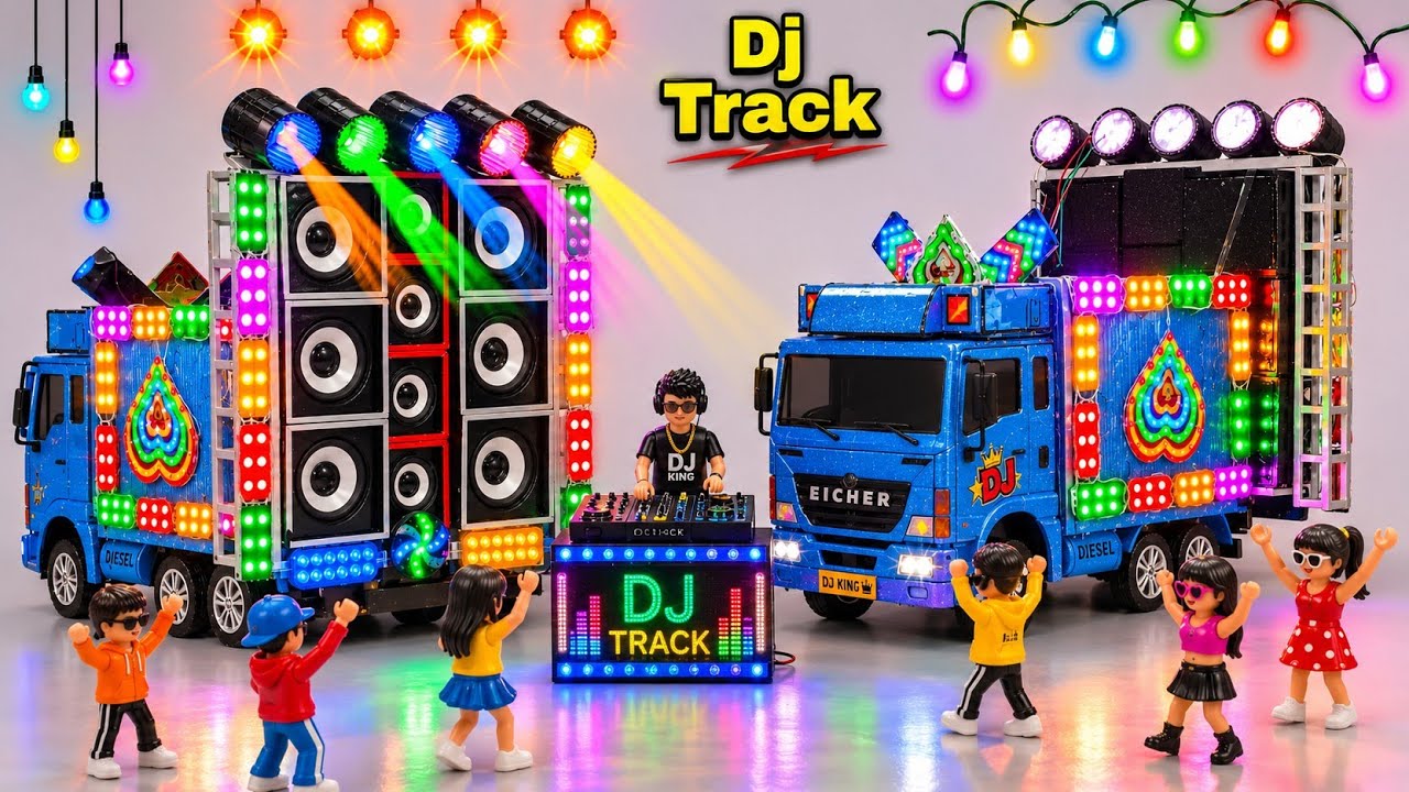 Mini DJ Pickup Truck | How To Make Mini DJ Setup Using Cardboard DJ Truck | DJ Light DJ Box