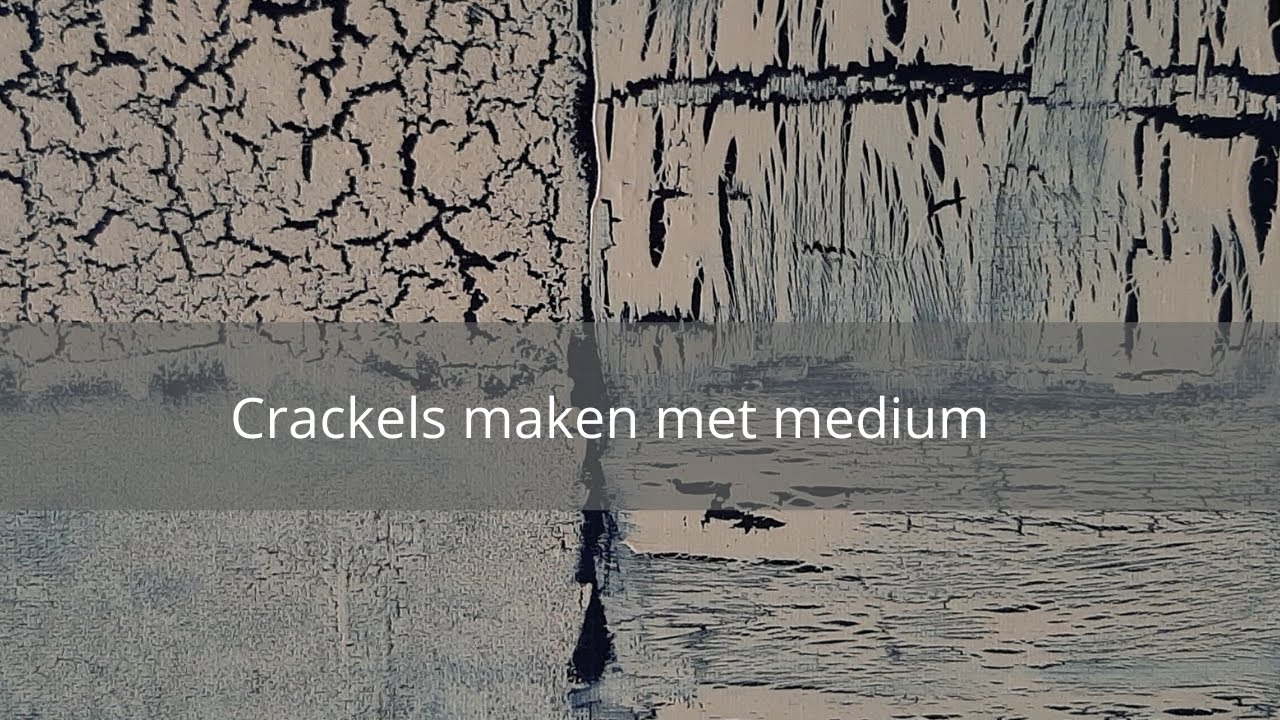 Crackels maken met een medium