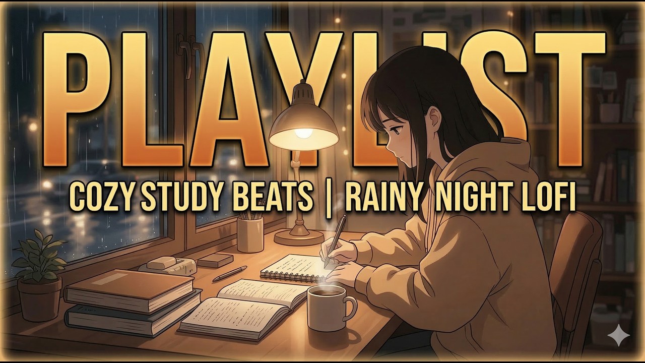 [Playlist]Rainy Night Lofi 🌧️🌙 1 Hour Beats to Study, Relax and Focus