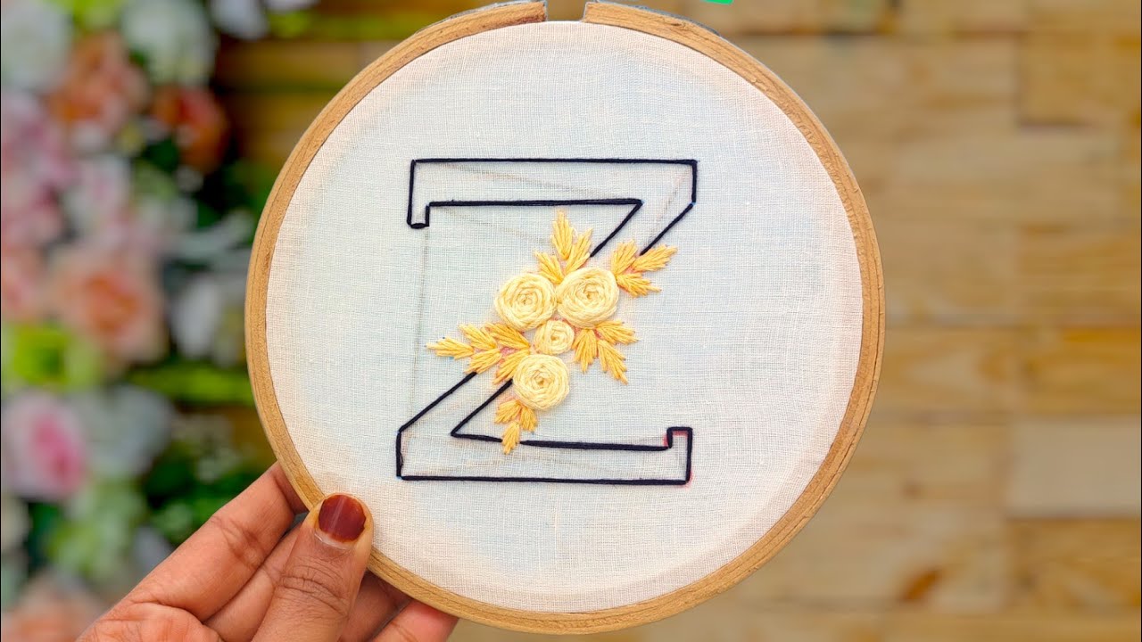 Easy Hand Embroidery / Stitching Embroidered Alphabetic Letters Part One / Letter Z / Artometry
