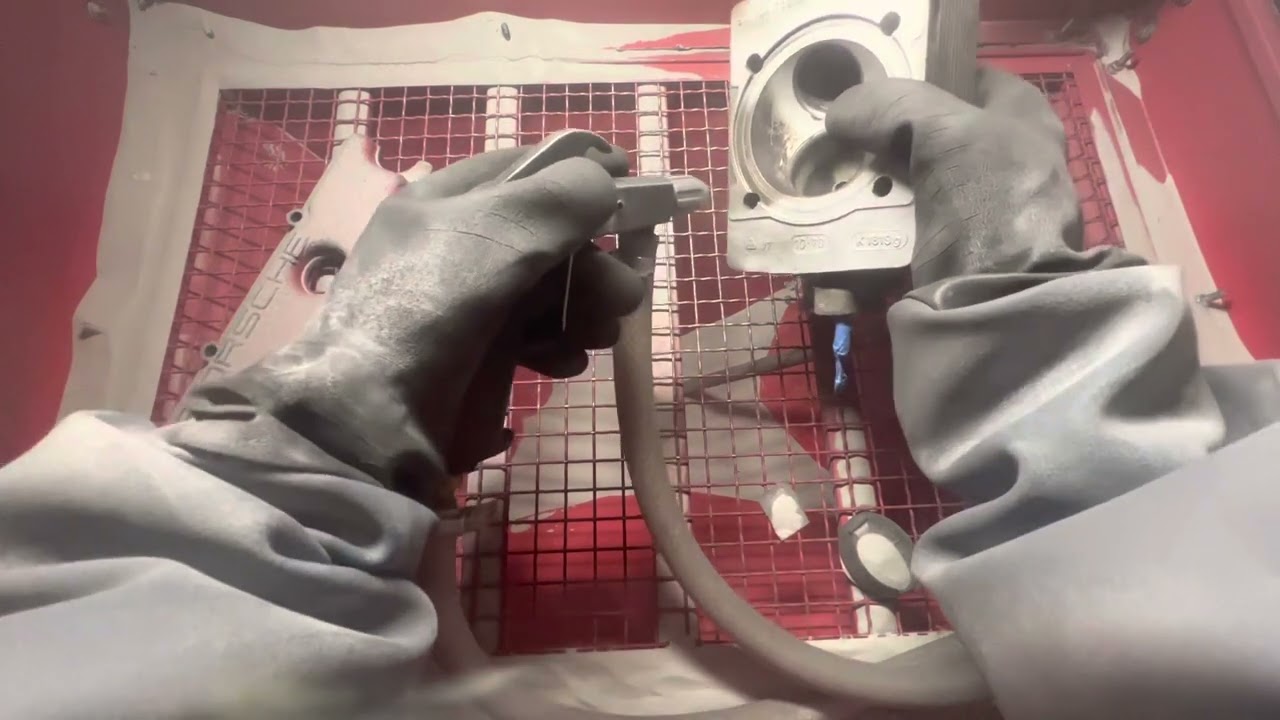 Bead Blasting a 1971 Porsche 911 Cylinder Head