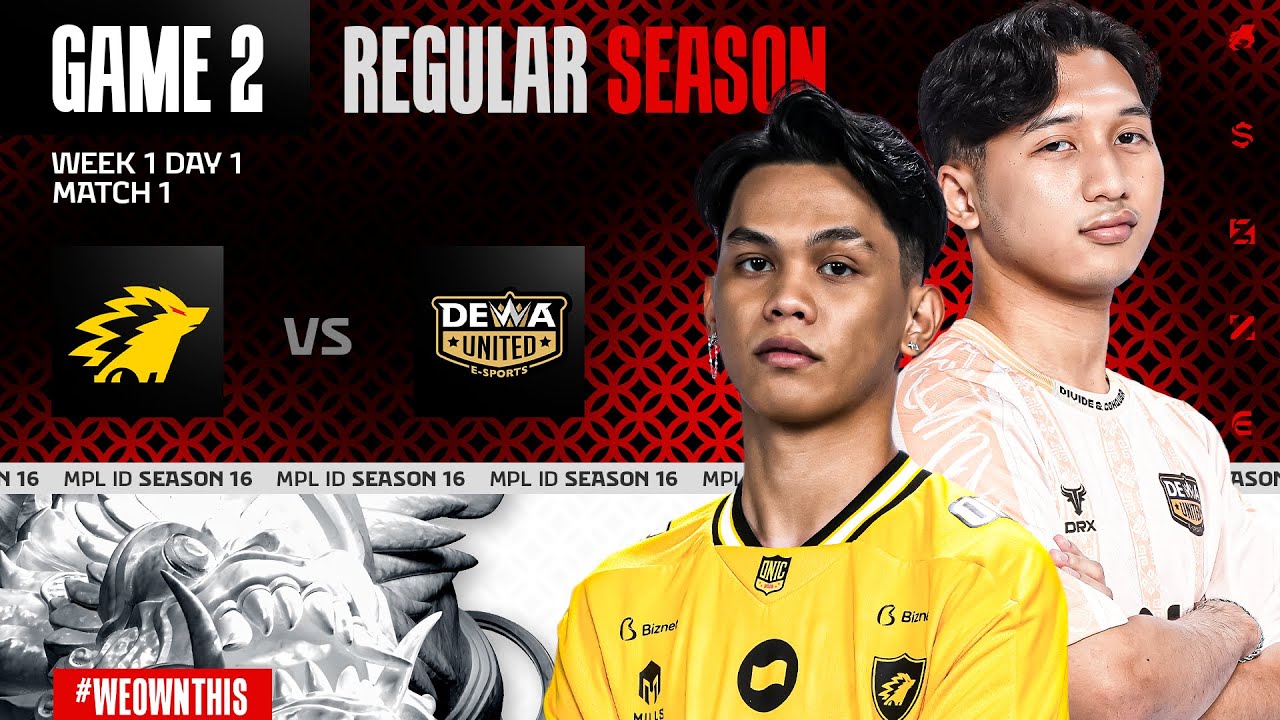 ONIC vs DEWA UNITED ESPORTS | Regular Season Week 1 Day 1 | Game 2 | #MPLIDS16
